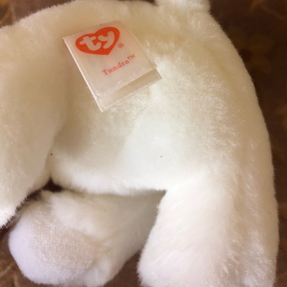 Ty Tundra Snow Leopard Beanie Babies Plush - Picture 3 of 9